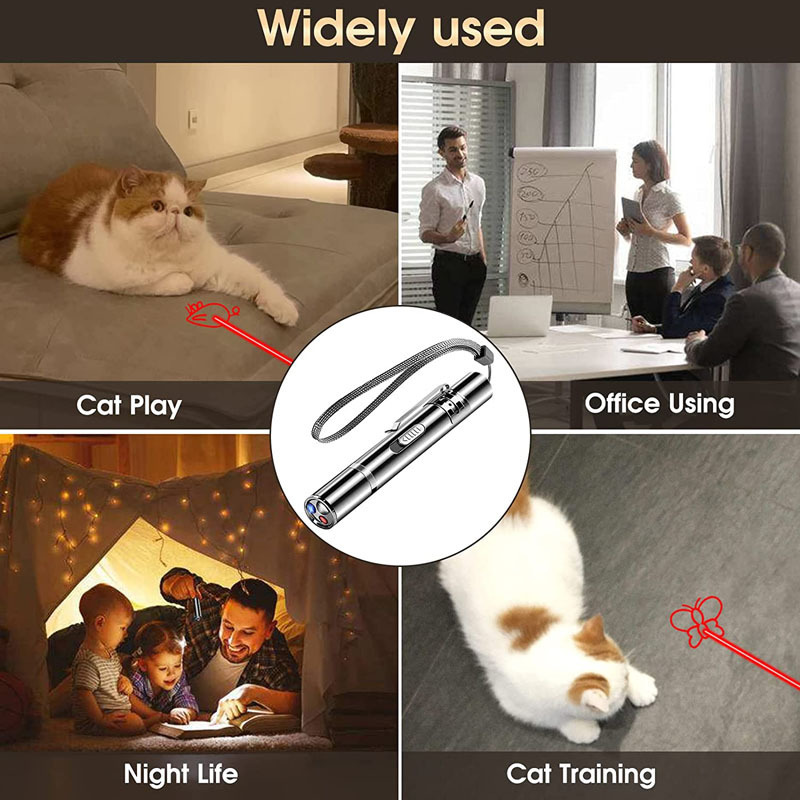 Pets Dogs Cats Training Exercise Chaser Interactive Toys Adjustable Patterns Pet Pointer Cat Laser Toy