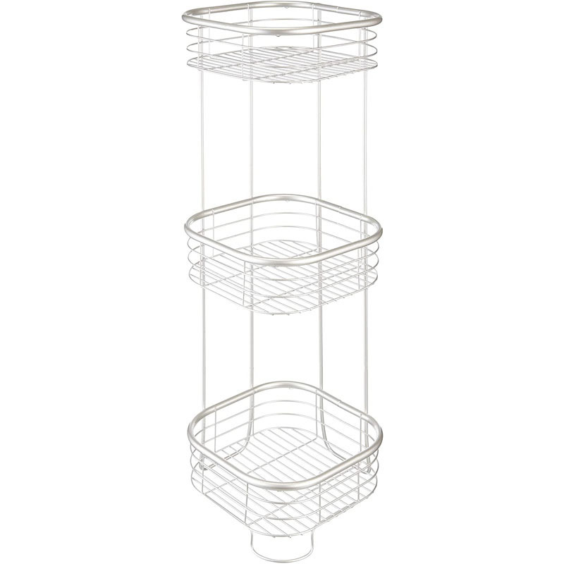 Indoor Bathroom Toilet Shampoo Conditioner Soap Bath Shelf Baskets Metal Wire Corner Standing Shower Caddy