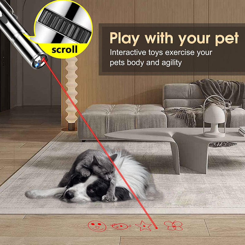 Pets Dogs Cats Training Exercise Chaser Interactive Toys Adjustable Patterns Pet Pointer Cat Laser Toy