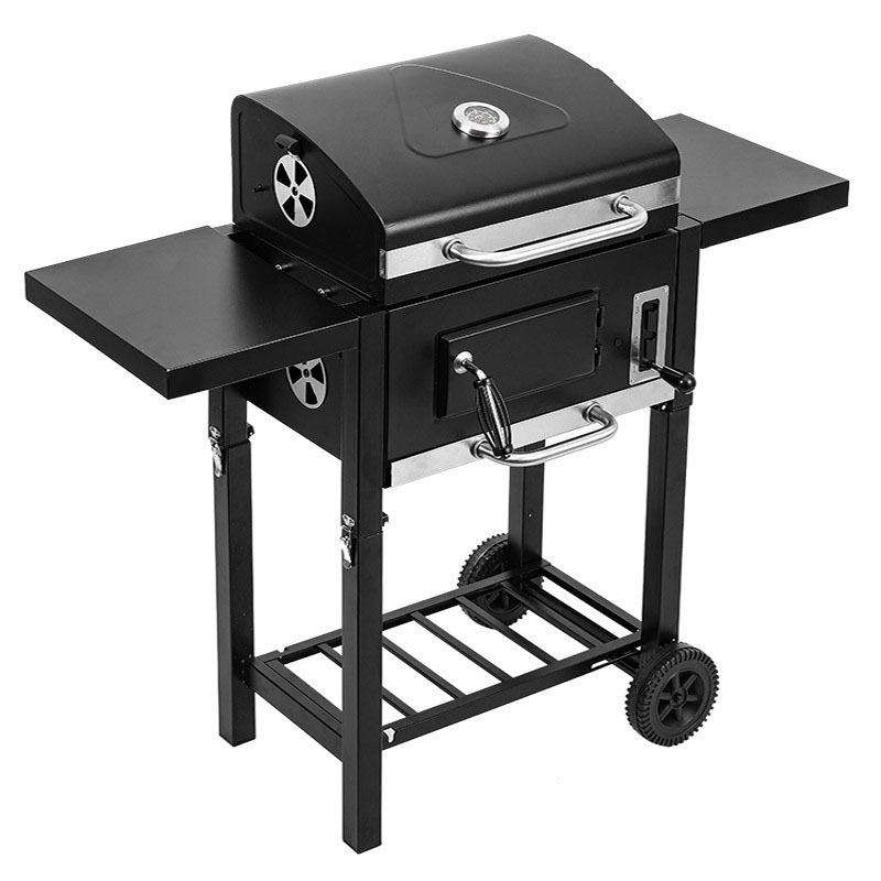 BBQ Indoor Outdoor Portable Steak Chicken Meat Cooker Camping Park Home Picnic Party Barbecue Smoker Cast Iron Charcoal Grill