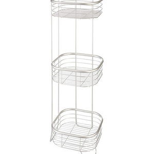 Indoor Bathroom Toilet Shampoo Conditioner Soap Bath Shelf Baskets Metal Wire Corner Standing Shower Caddy