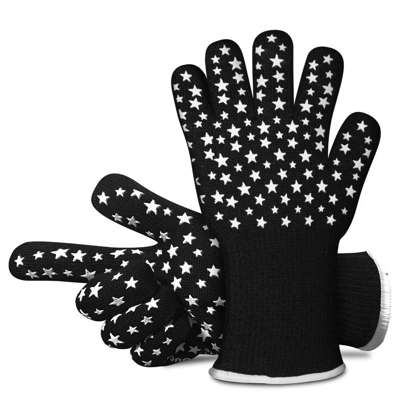 1472 F  Kitchen Cooking  Oven BBQ Baking Heat Resistant Grill Fireplace Gloves Oven Mitts