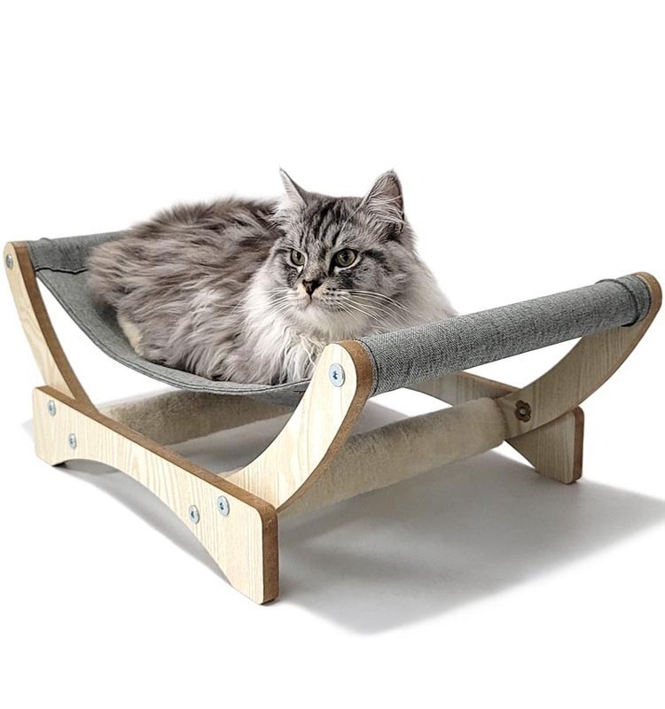 Sleeping Bed Sturdy Stand Large Raised Lounging Perch Chair Indoor Kittens Cats Hammock Couch