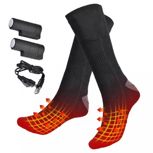 Unisex Electric Winter Warm  Outdoor Sports Rechargeable Battery Heated Ski Heating Cold Feet Thermal Foot Warm Socks