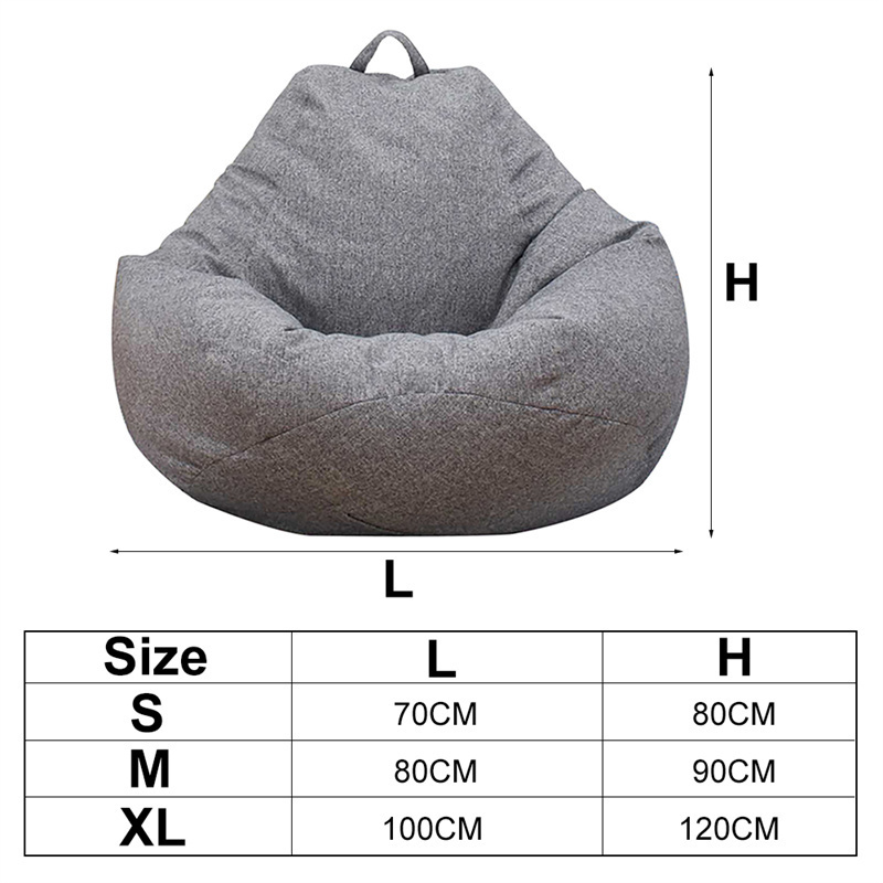 Sitting Napping Lounging Cloth Lounger Seat Bean Bag Pouf Puff Couch Living Room Lazy Sofas