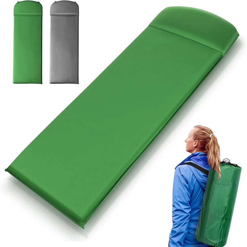 Waterproof Outdoor Self Inflating Air Beds Memory Foam Fill Pad Bring Pillow Camping Air Mattress