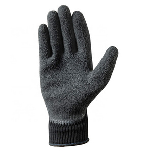 Cold Weather Construction Demolition Rubber Palm Coated Crinkle Latex Protection Safety Work Gloves