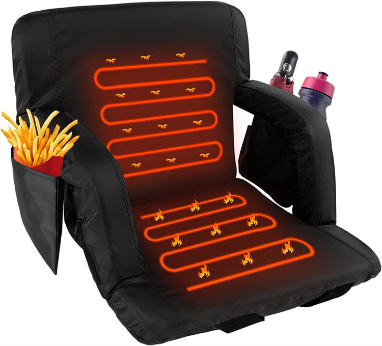 Folding Outdoor Sport Events Back Support Reclining Positions Armrests Gymnasium Stadium Heated Seats