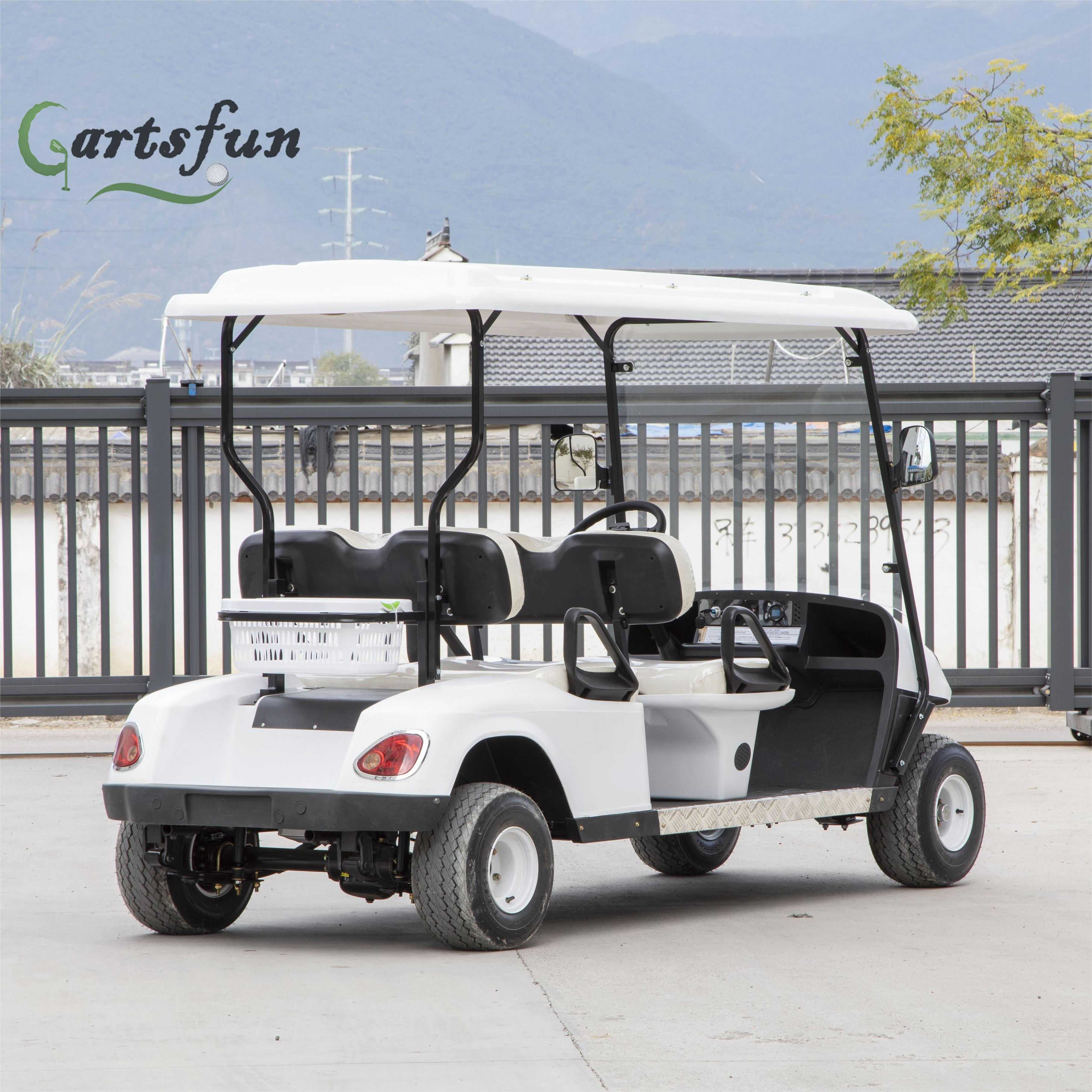 72V Lithium Battery 4 Wheel Drive Golf Cart 12 inch Wheel Rim Golf Buggy