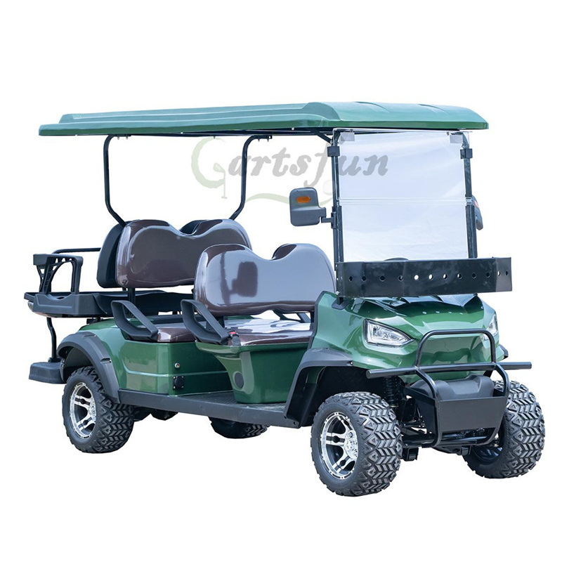 48V Green Dune Buggy 2+2 Seater Electric Golf Cart off Road Buggy for Sale