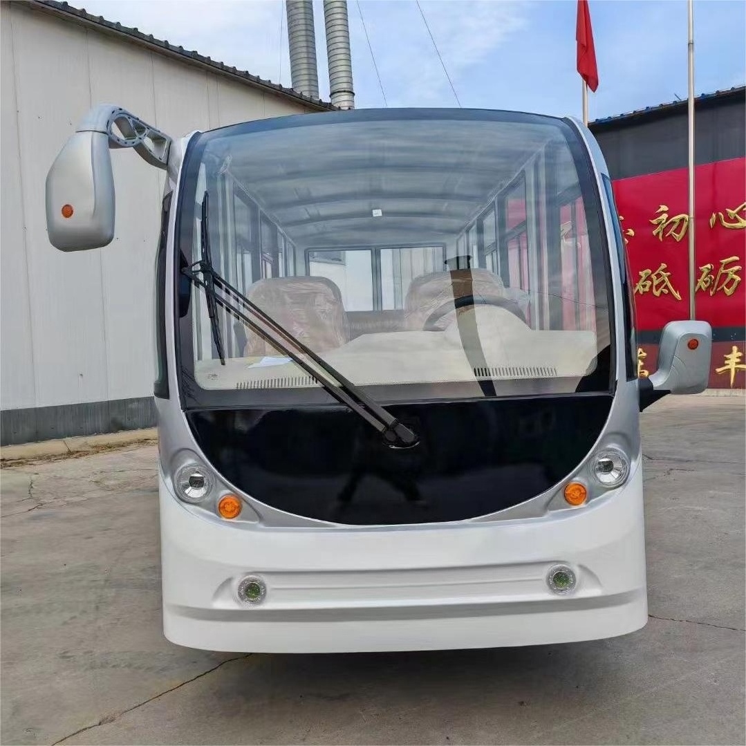 Solar Luxury Electric Vehicle Passenger Van Shuttle Bus Garden Utility Vehicles with 8 11 14 17 23 Seats