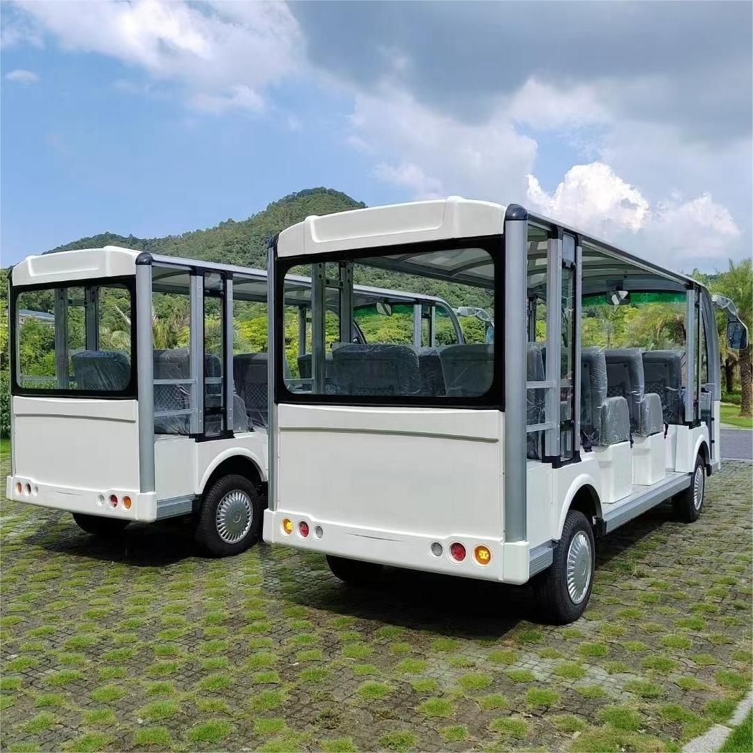 Solar Luxury Electric Vehicle Passenger Van Shuttle Bus Garden Utility Vehicles with 8 11 14 17 23 Seats