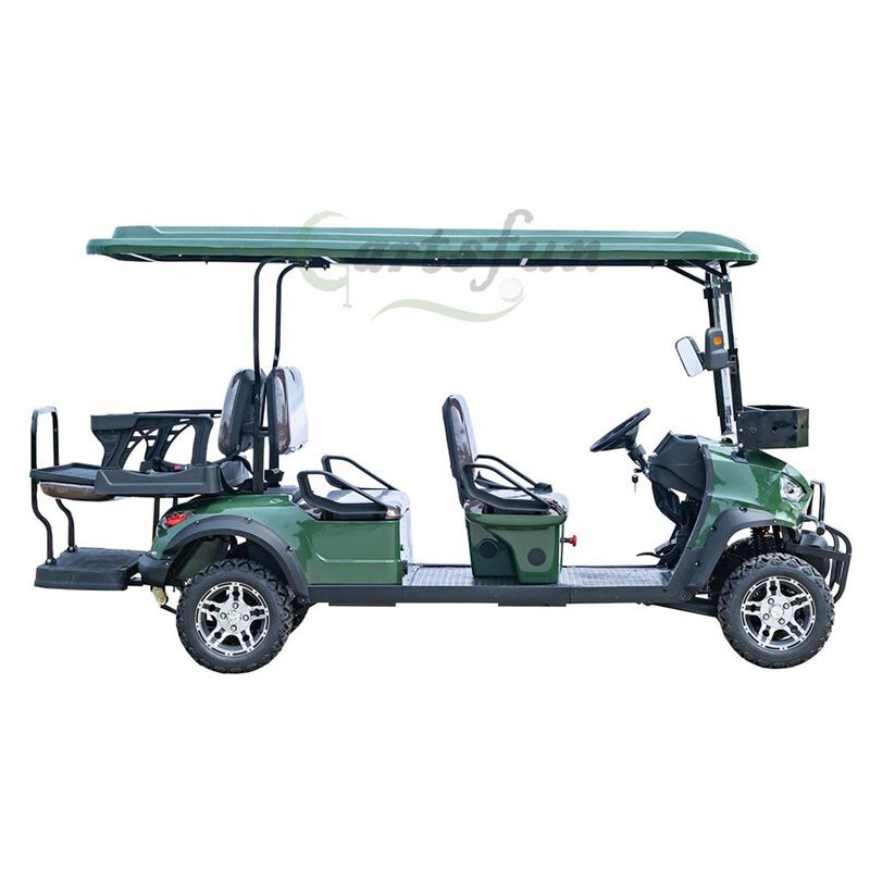 48V Green Dune Buggy 2+2 Seater Electric Golf Cart off Road Buggy for Sale