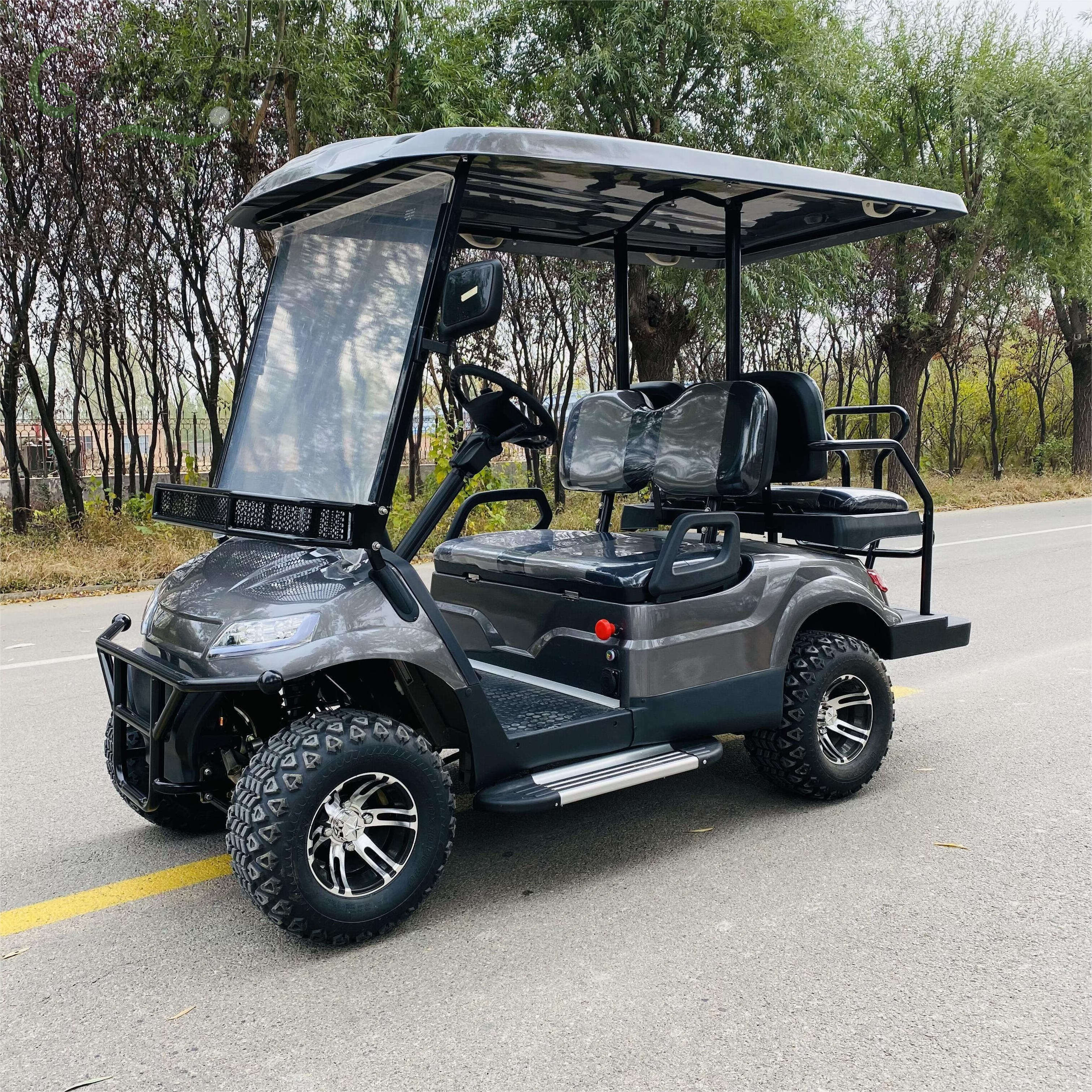 Popular 4 Wheels Golf Cart Factory Direct Sales Electric 2+2 Seats Golf Cart for Sale