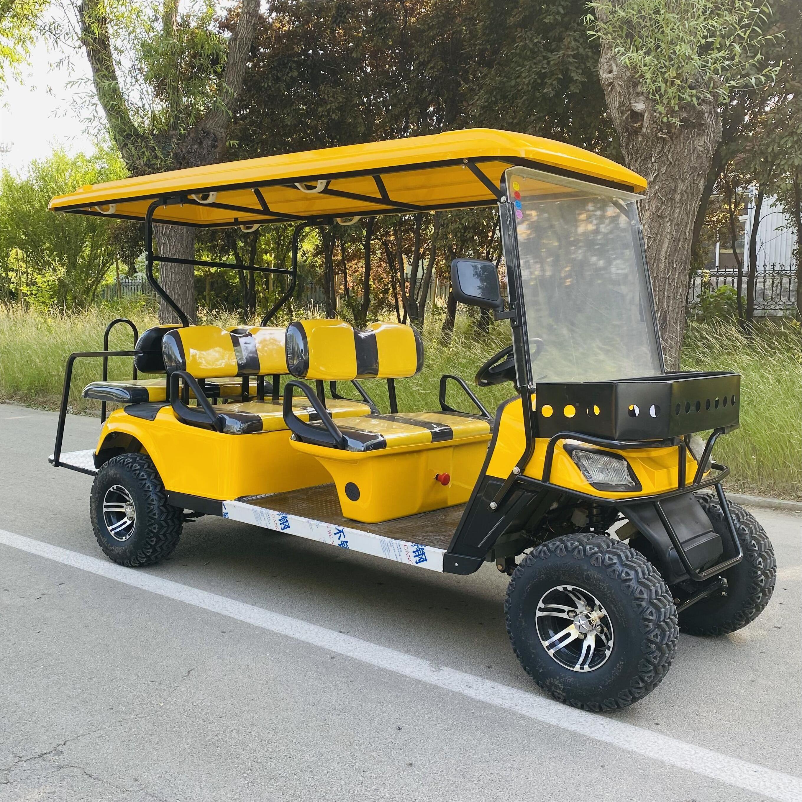 72v Lithium battery Powerful 6 seater legal electric powered Golf Club Cart Vehicle cart