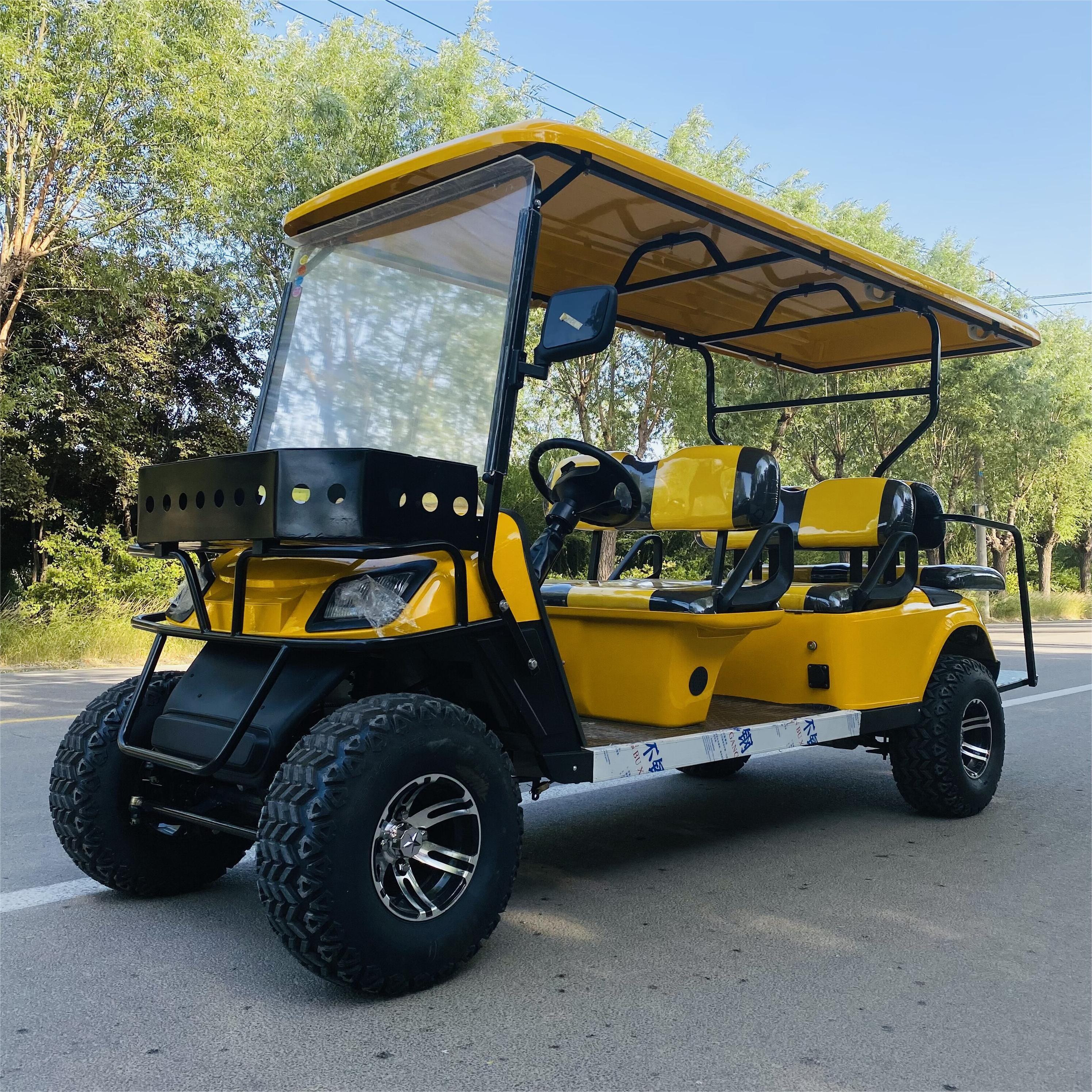 72v Lithium battery Powerful 6 seater legal electric powered Golf Club Cart Vehicle cart