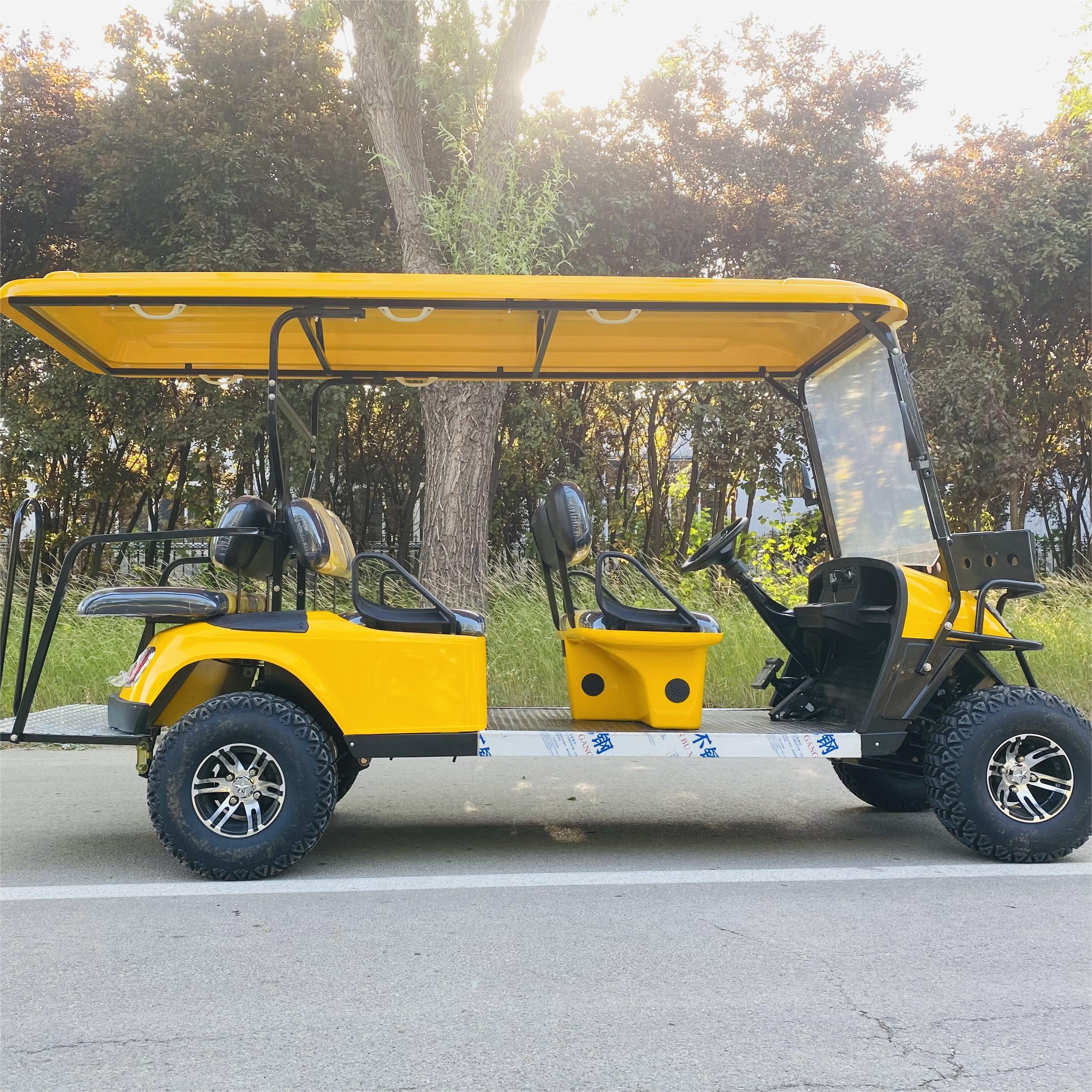 72v Lithium battery Powerful 6 seater legal electric powered Golf Club Cart Vehicle cart