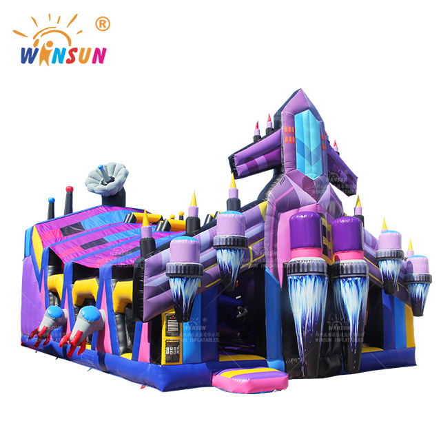 Customized Playground Inflatable Jumping Inflatable Playground Outdoor Rocket Huge Inflatable Playground For Kids Adults