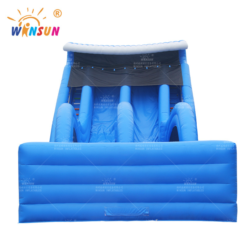 Water park adults huge ocean wave inflatable pool inflatable wet slide and slip