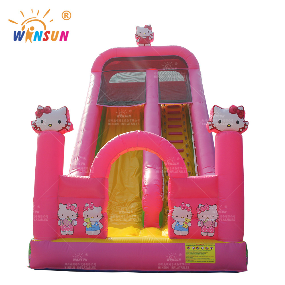 Hot Sale Commercial cartoon cat Inflatable Bouncer Jumping Bouncy Castle with Slide kids jumping castle