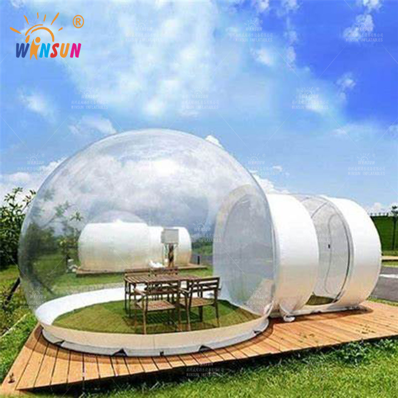 Inflatable Glamping Tent Luxury Hotel inflatable Bubble tent For Camping inflatable Bubble Tent With Bathroom And Tunnel