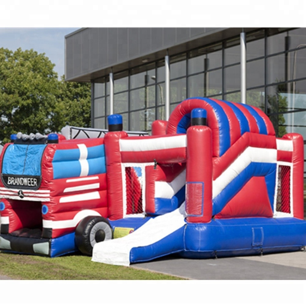 Aufblasbar HUPFBURG MULTI PLAY FEUERWEHR SUPER inflatable bounce house jumping castle bouncer with slide for birthday