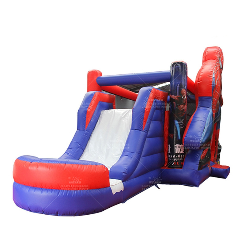 WINSUN inflatable castle bouncy inflatable bouncer with water slide Spiderman Jumping Castle With Slide