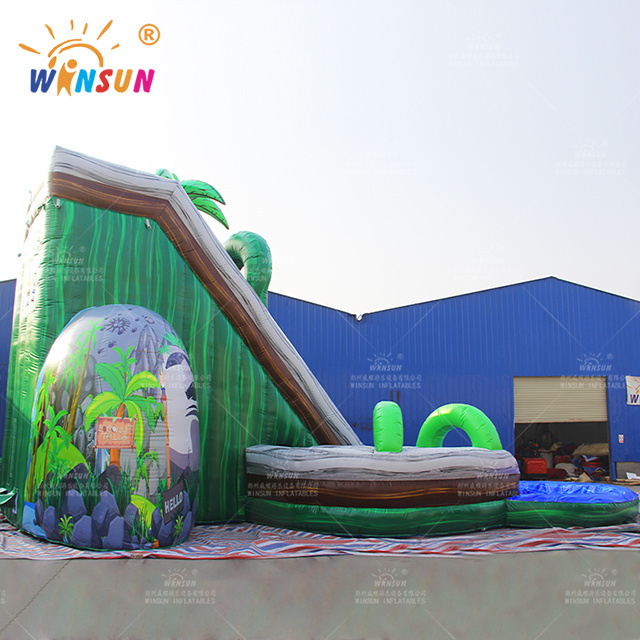 volcano adult commercial inflable combo bouncer marble tropical waterslide bounce house inflatable water slide