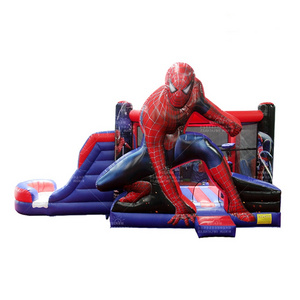 WINSUN inflatable castle bouncy inflatable bouncer with water slide Spiderman Jumping Castle With Slide