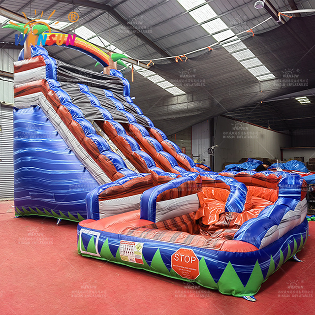 volcano adult commercial inflable combo bouncer marble tropical waterslide bounce house inflatable water slide