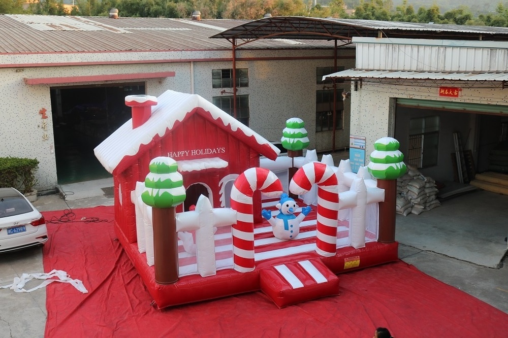 Xmas decoration  christmas inflatable bouncer castle christmas inflatable bounce house commercial