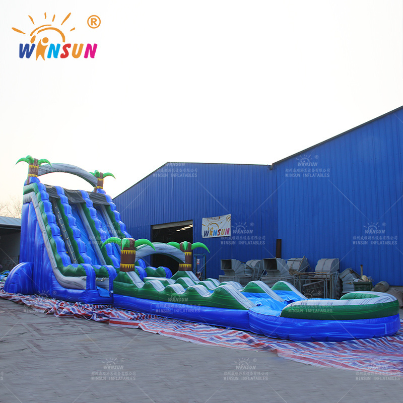 WINSUN inflatable bounce house water slide 22 Ft Palm Tree Giant Inflatable Water Slide  inflatable slide the city