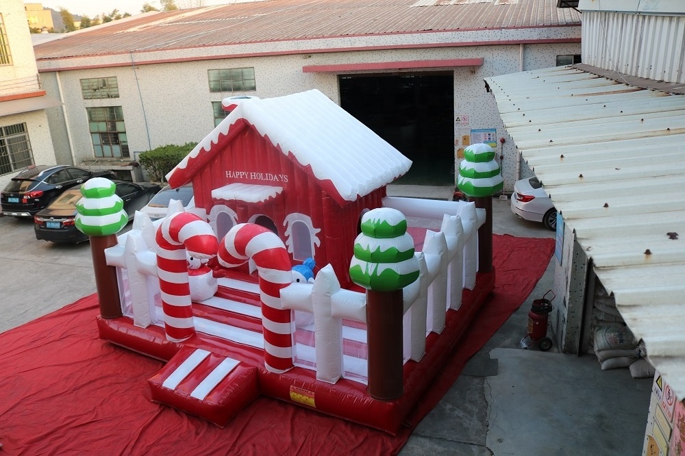 Xmas decoration  christmas inflatable bouncer castle christmas inflatable bounce house commercial