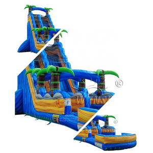 WINSUN  Large-scale Inflatable Trampolines Waterslide Inflatable Water Slide 20ft Tropical Inflatable Slide With Pool