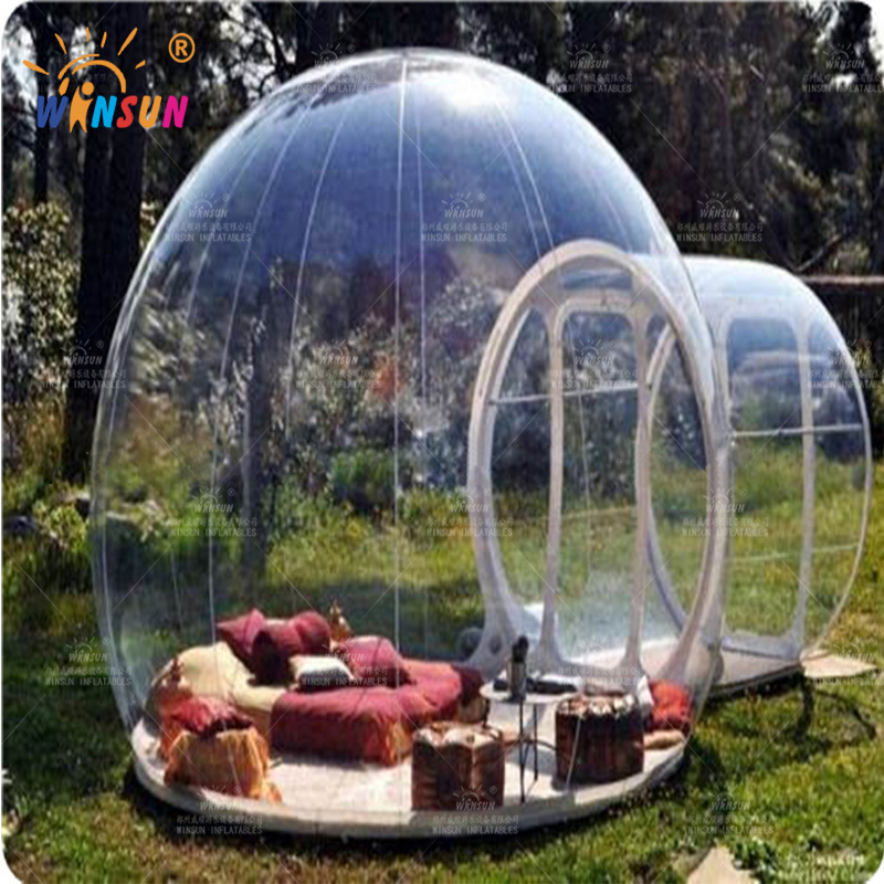 Inflatable Glamping Tent Luxury Hotel inflatable Bubble tent For Camping inflatable Bubble Tent With Bathroom And Tunnel