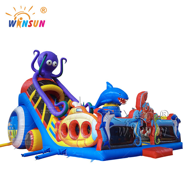 Castle Playground Giant Inflatable Ladder Game Funland Sea Inflatable Running Horse Game Inflatable Playground Outdoor For Kids