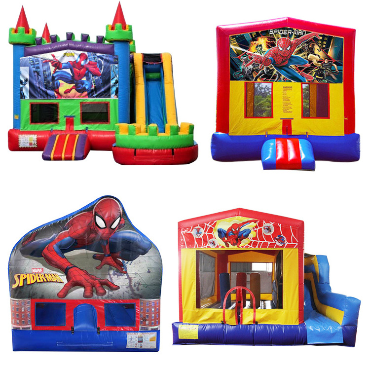 New design spiderman bouncy inflatable castle inflatable bouncer bouncy jumping castle inflatable spiderman bounce house