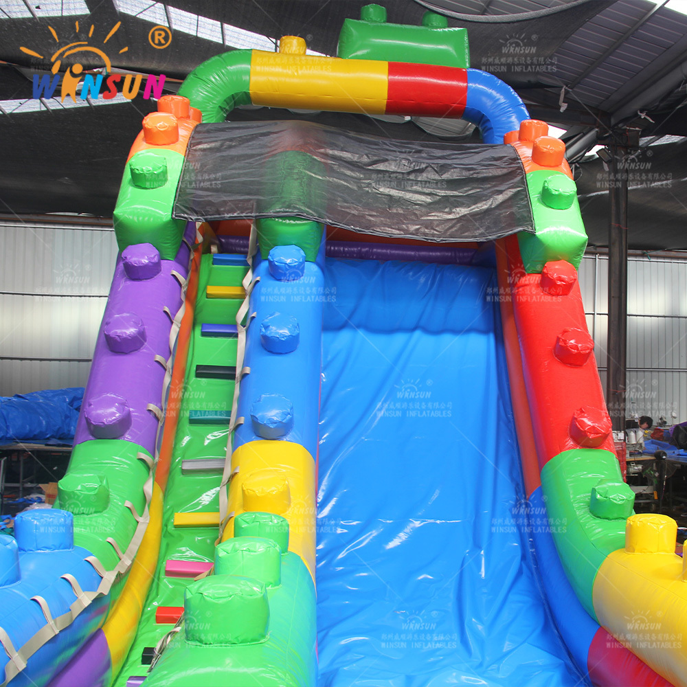 18 Ft Megablock Slide Inflatable water slide with pool for rental