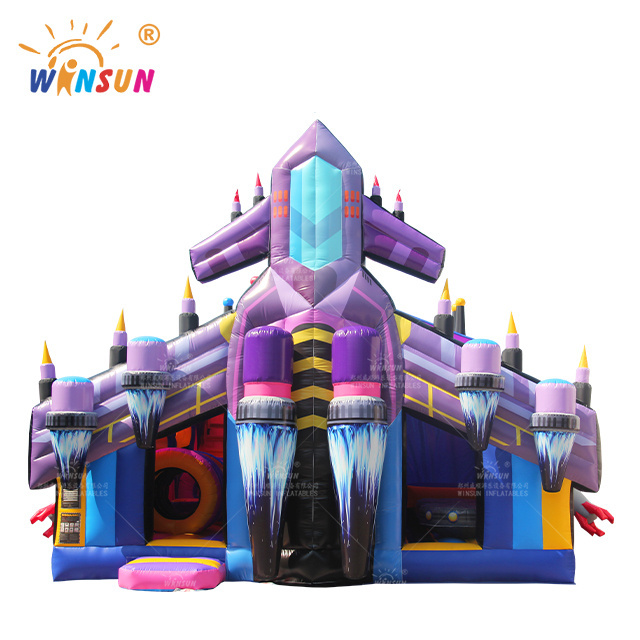 Customized Playground Inflatable Jumping Inflatable Playground Outdoor Rocket Huge Inflatable Playground For Kids Adults