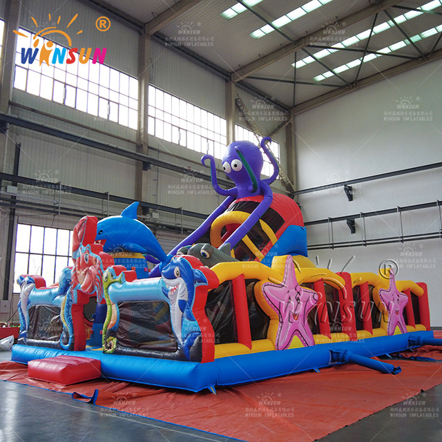 Castle Playground Giant Inflatable Ladder Game Funland Sea Inflatable Running Horse Game Inflatable Playground Outdoor For Kids