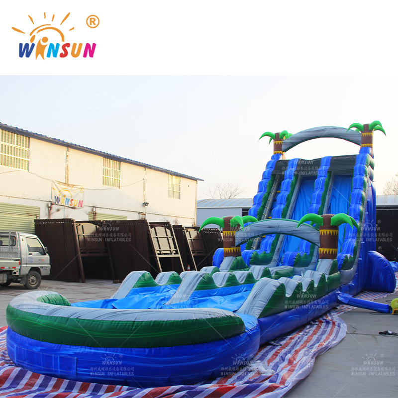 WINSUN inflatable bounce house water slide 22 Ft Palm Tree Giant Inflatable Water Slide  inflatable slide the city