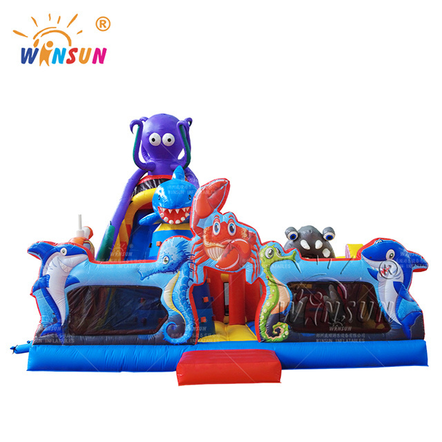 Castle Playground Giant Inflatable Ladder Game Funland Sea Inflatable Running Horse Game Inflatable Playground Outdoor For Kids