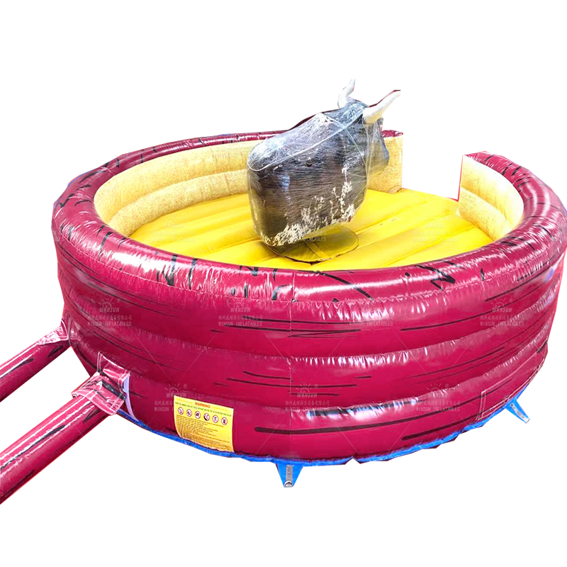 WINSUN Inflatable Bull Ride Game Inflatable Bull Riding Machine Mechanical Bull Riding Toys For Kids