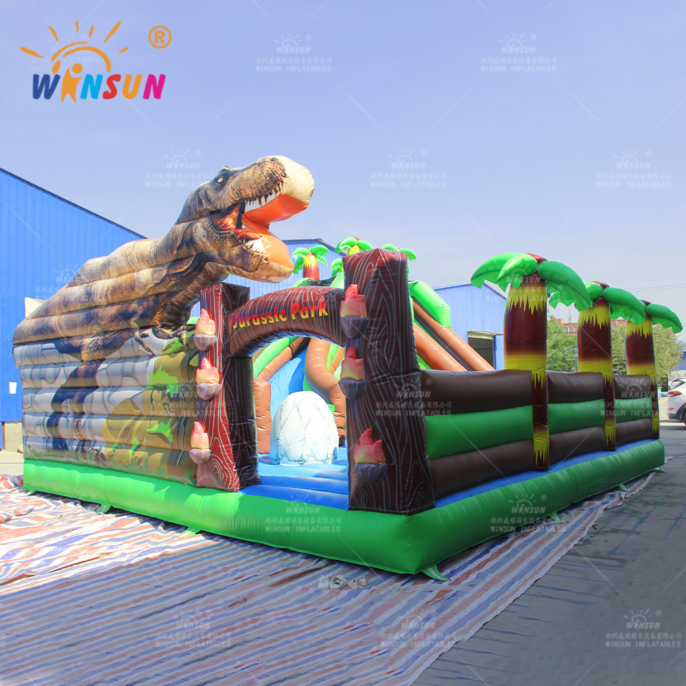 Winsun inflatable festival dinosaur inflatable kids bounce house party inflatable castle ball pit combo for sale