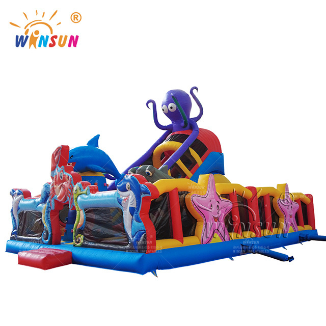 Castle Playground Giant Inflatable Ladder Game Funland Sea Inflatable Running Horse Game Inflatable Playground Outdoor For Kids