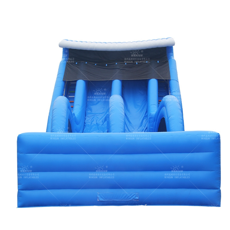 Water park adults huge ocean wave inflatable pool inflatable wet slide and slip