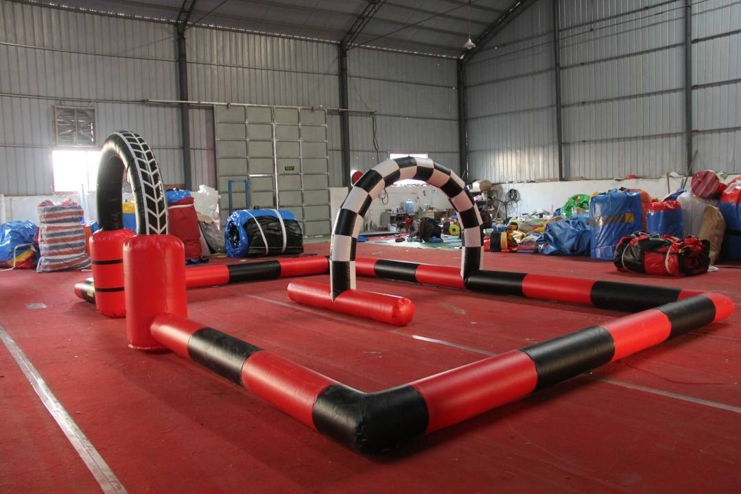 Outdoor Inflatable Track Race For Bumper Car Game Small Indoor Inflatable Race Track