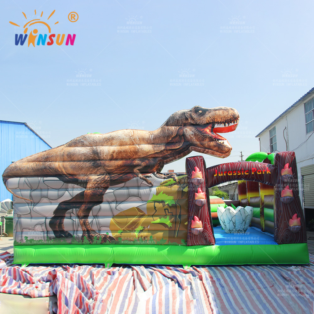 Winsun inflatable festival dinosaur inflatable kids bounce house party inflatable castle ball pit combo for sale