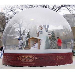 Giant inflatable snow globe,inflatable human size snow globe for sale