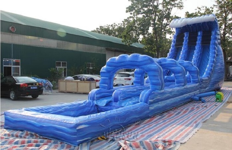 18 Feet Tall Inflatable Surf Pipeline Waterslide Large Inflatable Water Slide